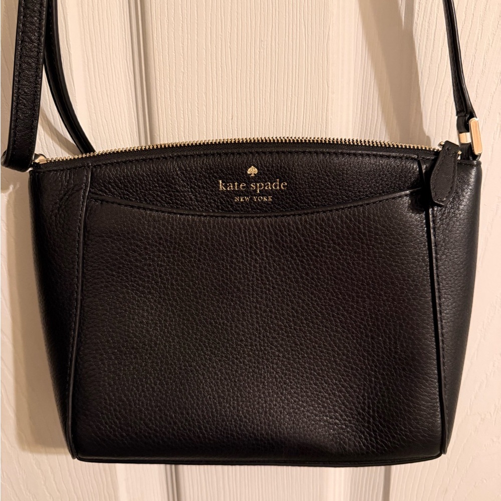 Kate Spade Black Pebbled Crossbody Bag